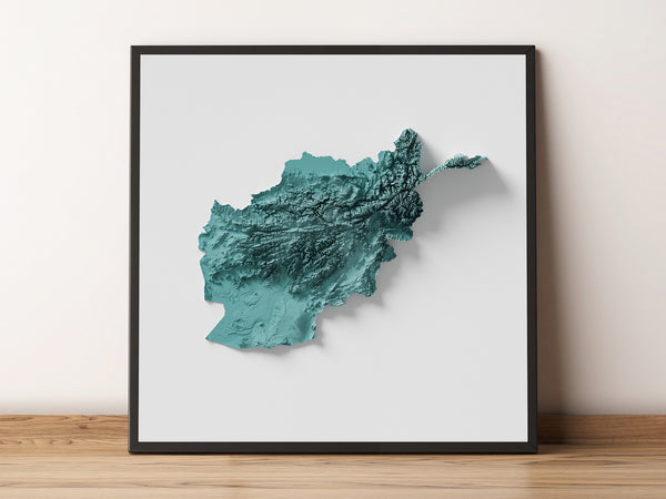 Afghanistan Shaded Relief Map