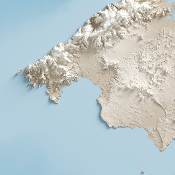 Balearic Islands Shaded Relief
