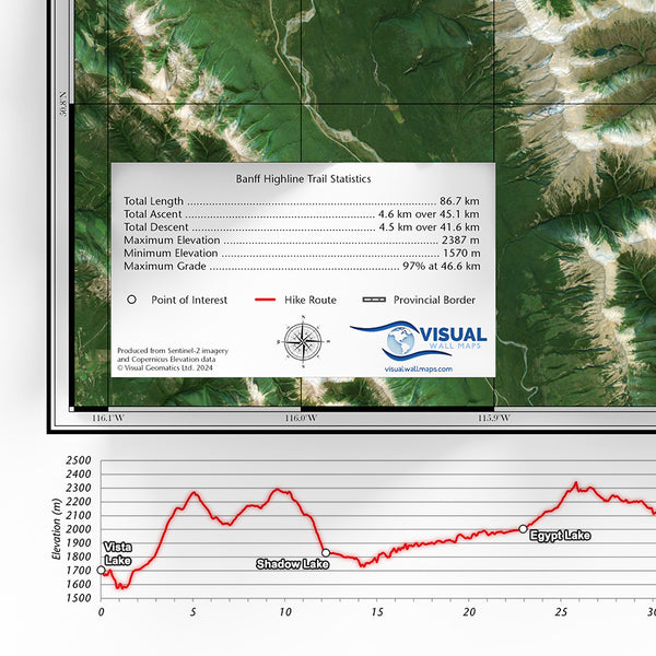 Banff Highline Trail Map