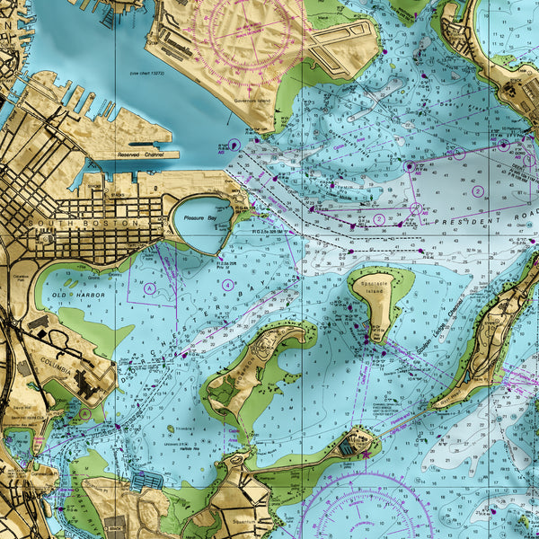 Boston Harbor Nautical Chart