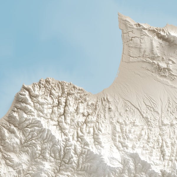 Cyprus Shaded Relief Island Series