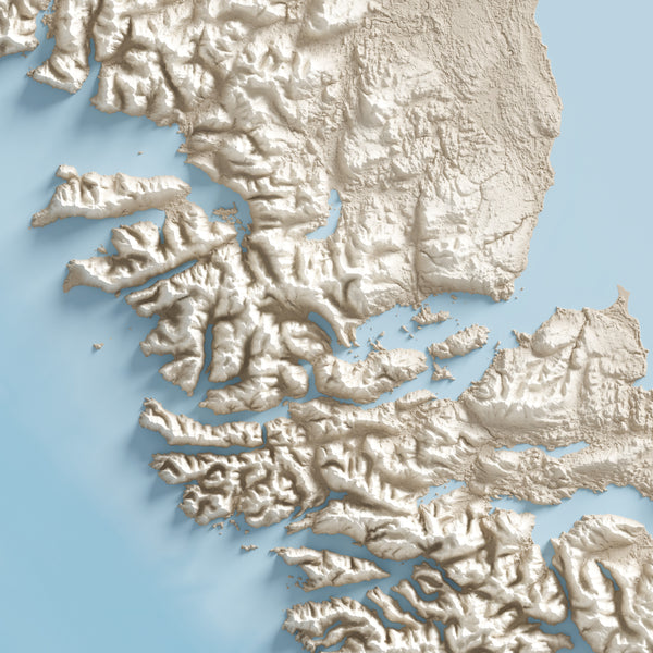 Haida Gwaii Shaded Relief Island Series