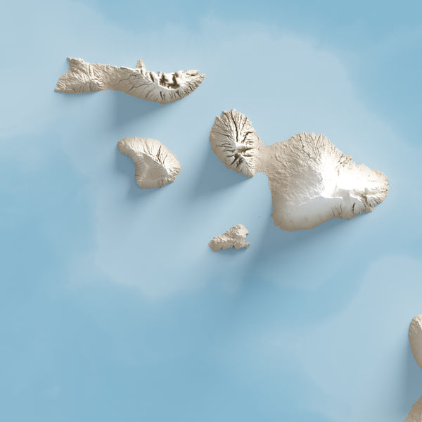 Hawaii Shaded Relief Island Series
