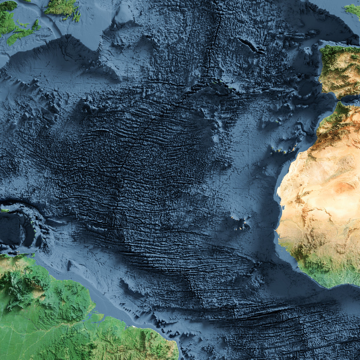 mid atlantic ridge on world map