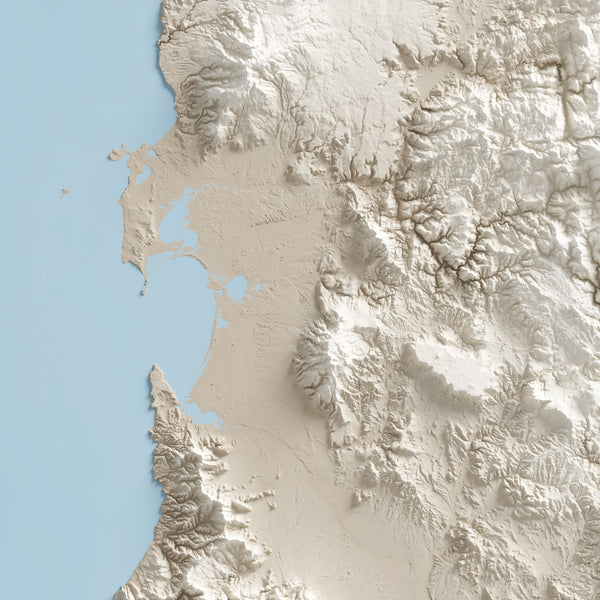 Sardinia Shaded Relief Island Series
