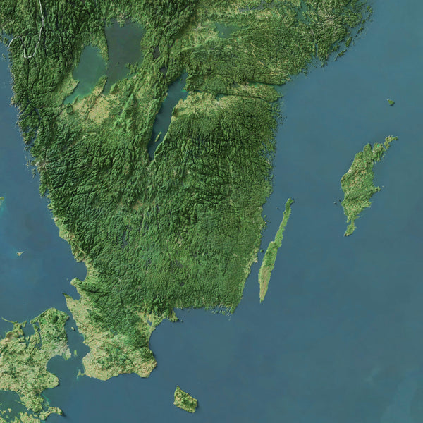 Sweden Imagery Shaded Relief
