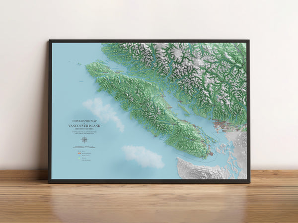 Vancouver Island Topographic Map