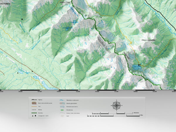 Custom - Rockwall, Kootenay National Park Topographic Map