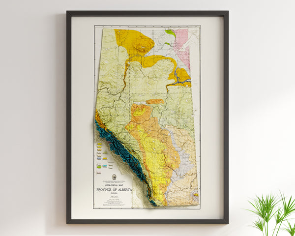 Geological Map of Alberta, Canada