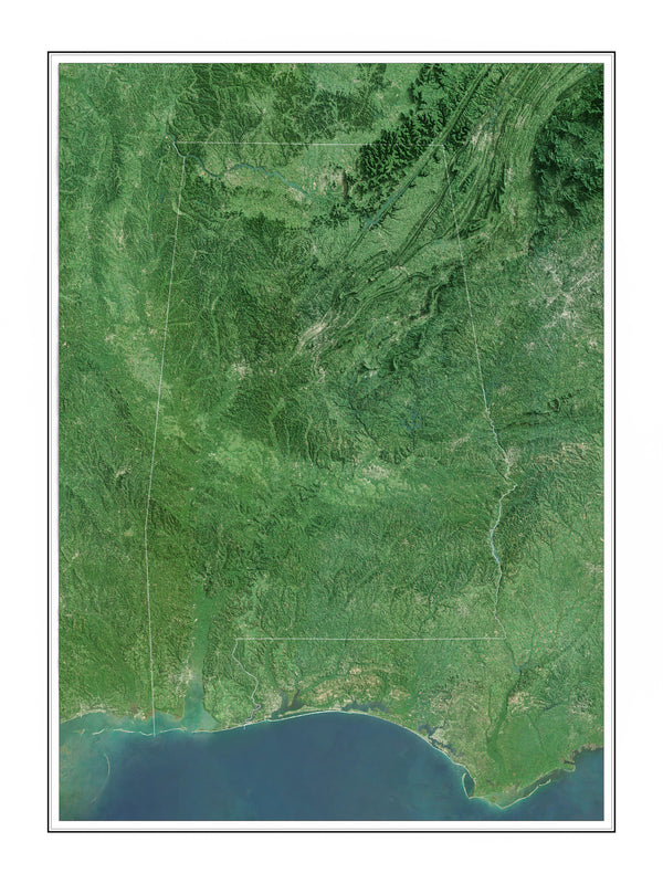 Alabama Imagery Shaded Relief
