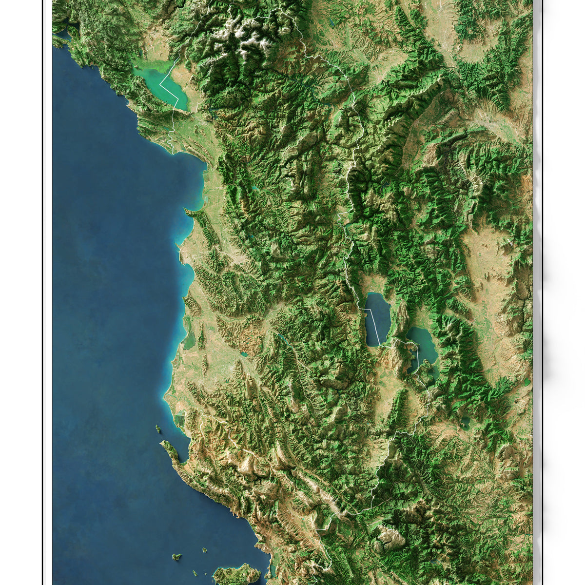 Albania Imagery Shaded Relief Visual Wall Maps Studio albania-imagery-shaded-relief-visual-wall-maps-studio