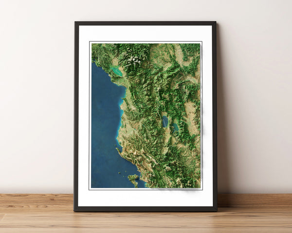 Albania Imagery Shaded Relief