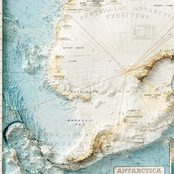 Topographic Map of Antarctica (c.1938)