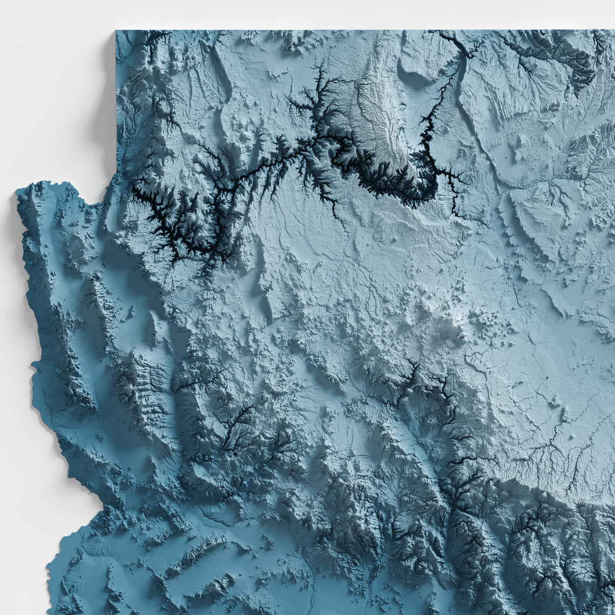 Arizona Shaded Relief – Visual Wall Maps Studio