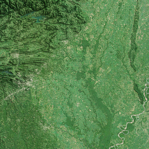Arkansas Imagery Shaded Relief