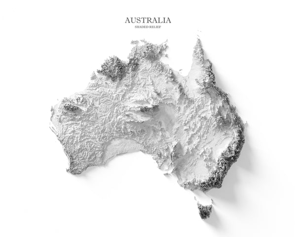 Australia Shaded Relief