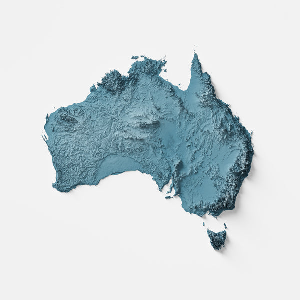 Australia Shaded Relief Map