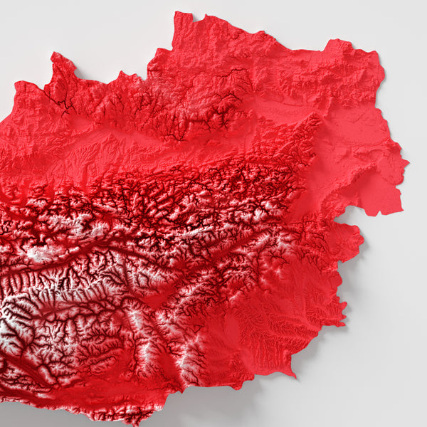 Austria Shaded Relief Colourized (Official Colours)