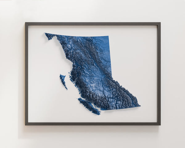 British Columbia Shaded Relief (5 Variations)