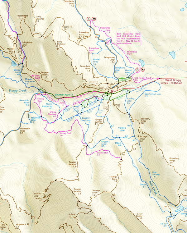 West Bragg Creek Trail Map