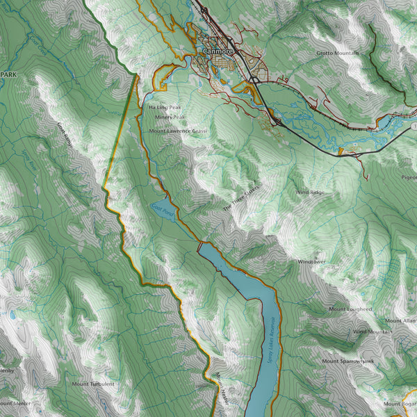 Banff National Park and Kananaskis Topographic Map