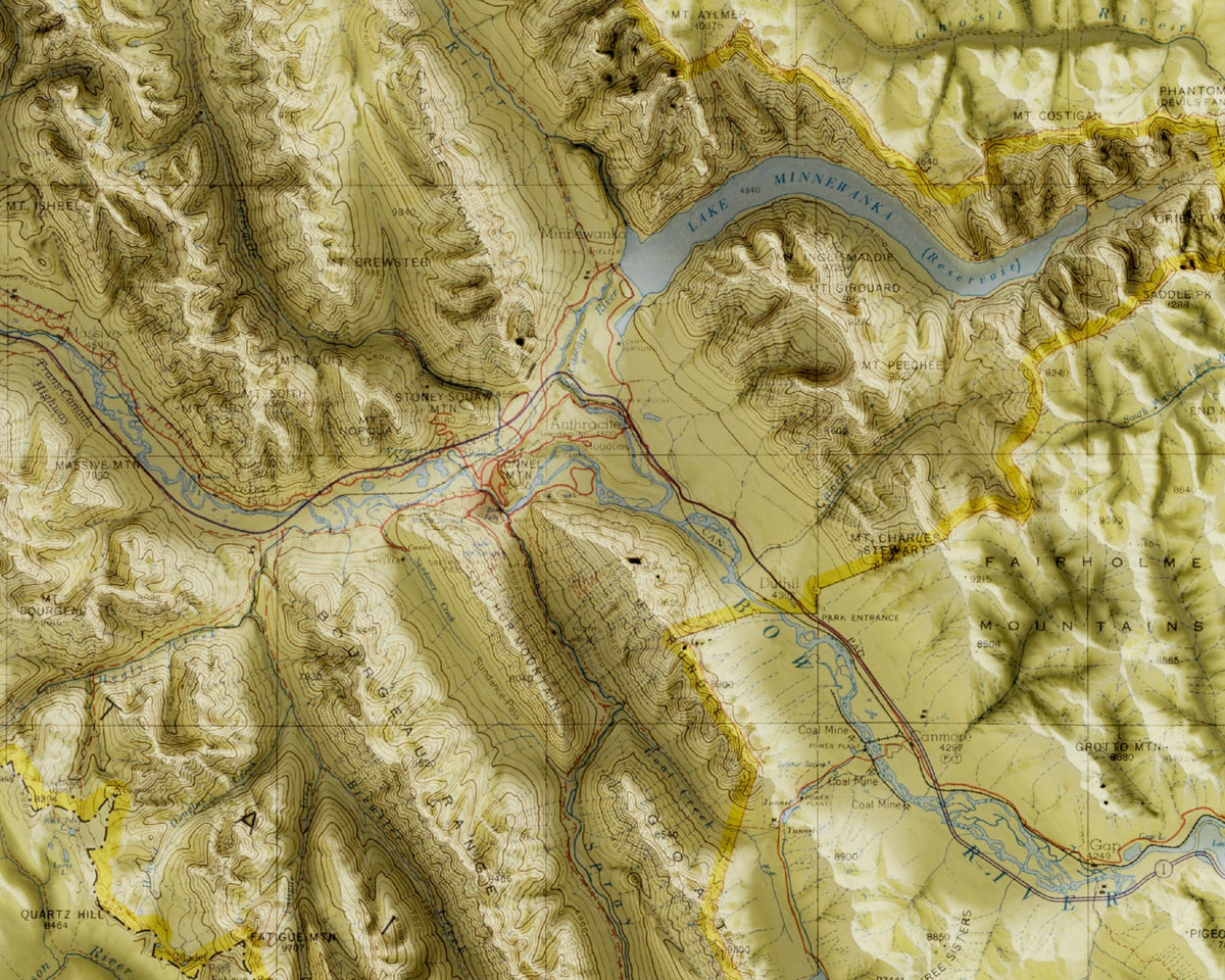 Banff National Park Map C. 1932 – Visual Wall Maps Studio