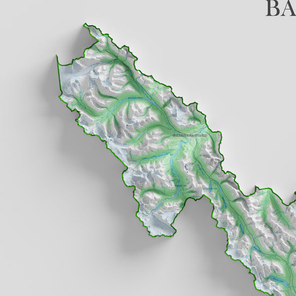 Banff National Park Topographic Map