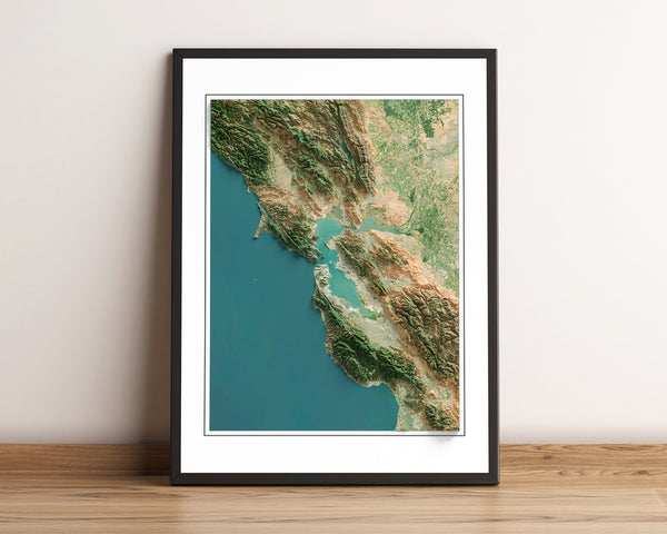 The Bay Area California Imagery Shaded Relief