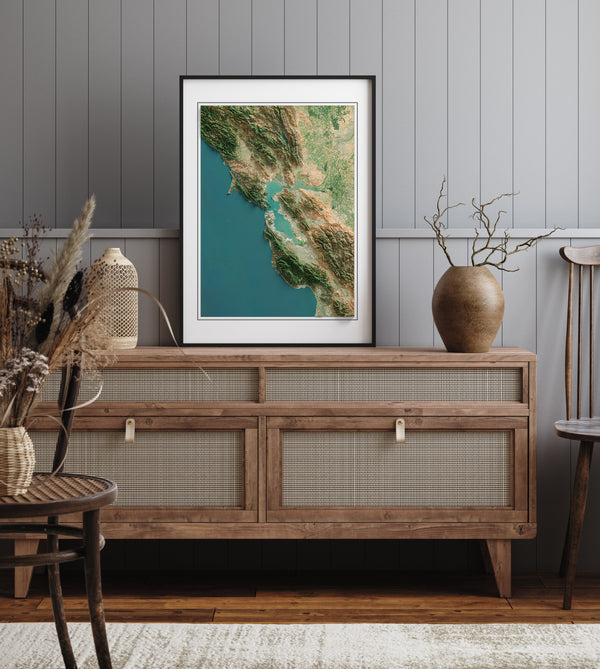 The Bay Area California Imagery Shaded Relief