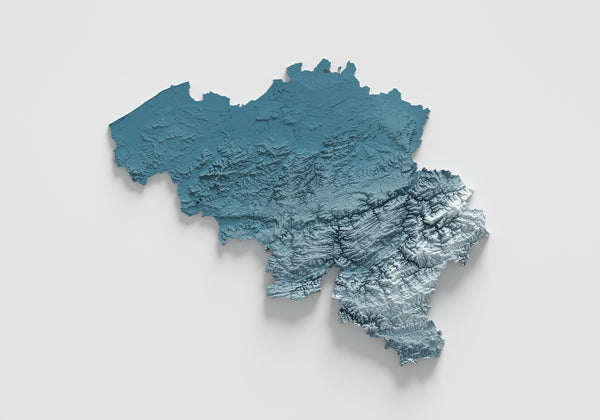 Belgium Shaded Relief