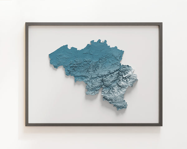 Belgium Shaded Relief