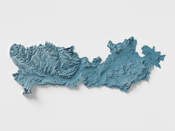 Royal County of Berkshire Shaded Relief