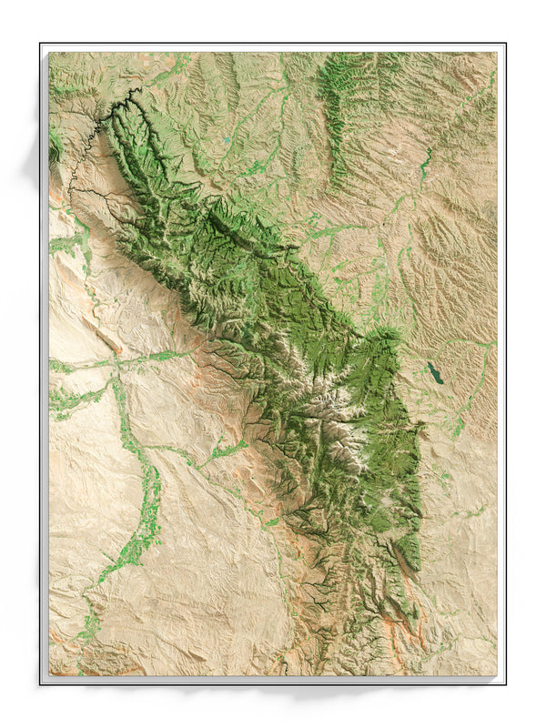 Bighorn Mountains Imagery Shaded Relief