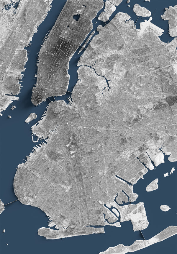 Brooklyn New York Shaded Relief