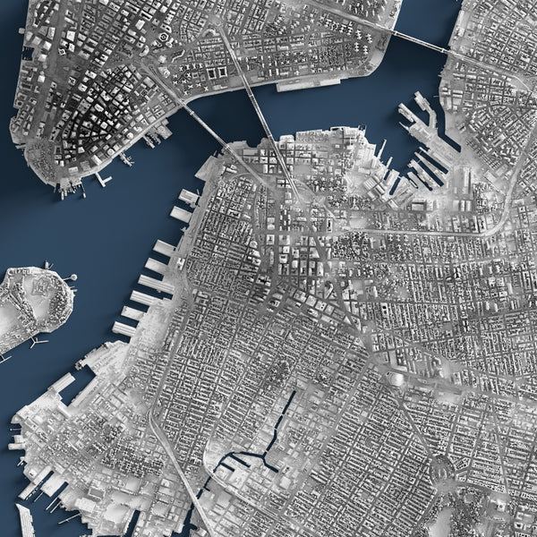 Brooklyn New York Shaded Relief