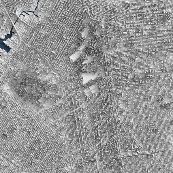 Brooklyn New York Shaded Relief