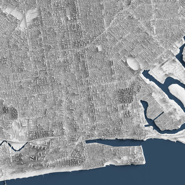 Brooklyn New York Shaded Relief