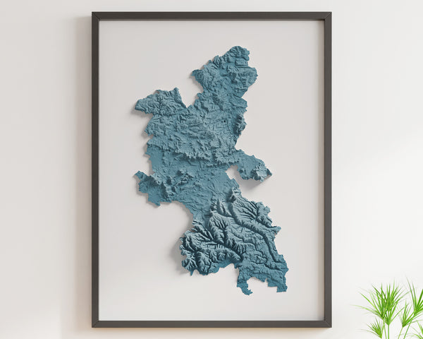 Buckinghamshire County Shaded Relief
