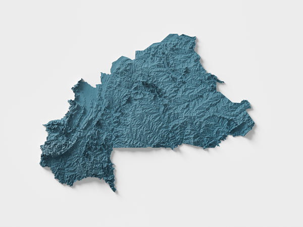 Burkina Faso Shaded Relief