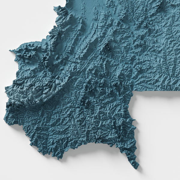 Burkina Faso Shaded Relief