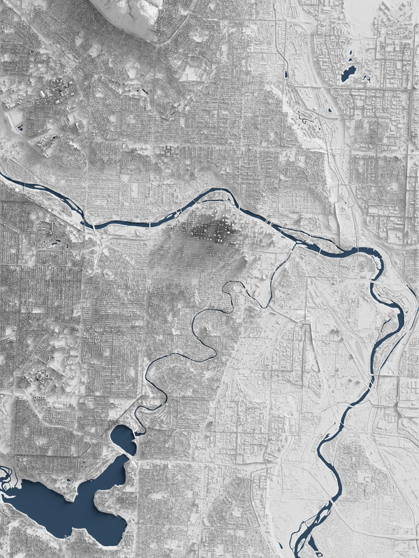 Calgary Shaded Relief