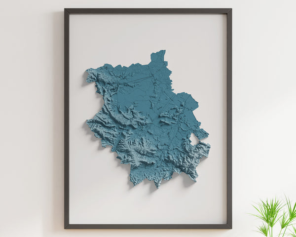 Cambridgeshire County Shaded Relief