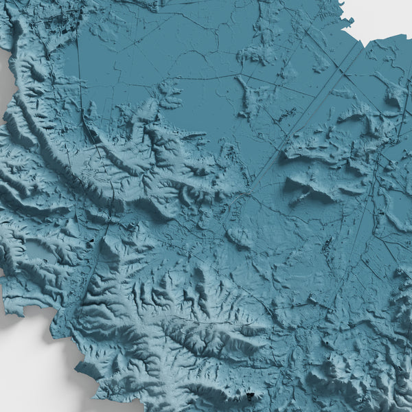 Cambridgeshire County Shaded Relief