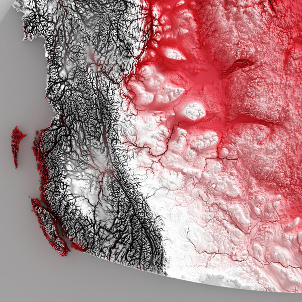 Canada Shaded Relief Map (Official Colours)