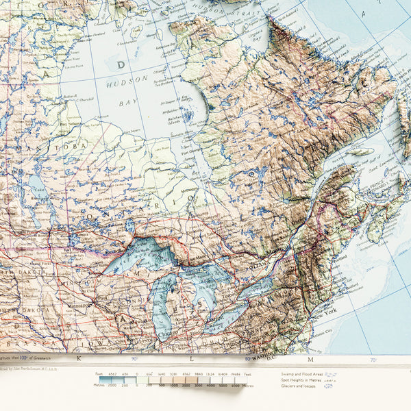 Canada Topographic Map c. 1959