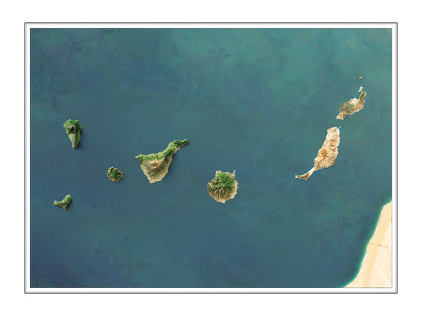 Canary Islands Imagery Shaded Relief