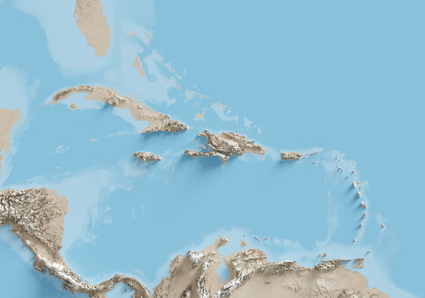 Caribbean Shaded Relief
