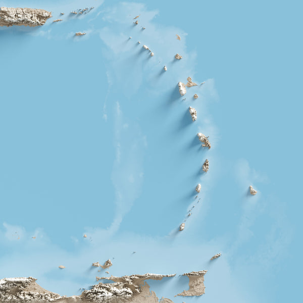 Caribbean Shaded Relief
