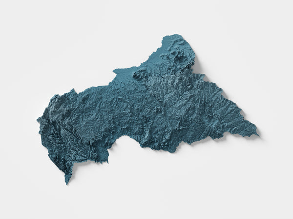 Central African Republic Shaded Relief