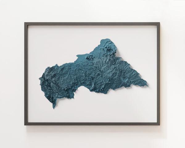 Central African Republic Shaded Relief
